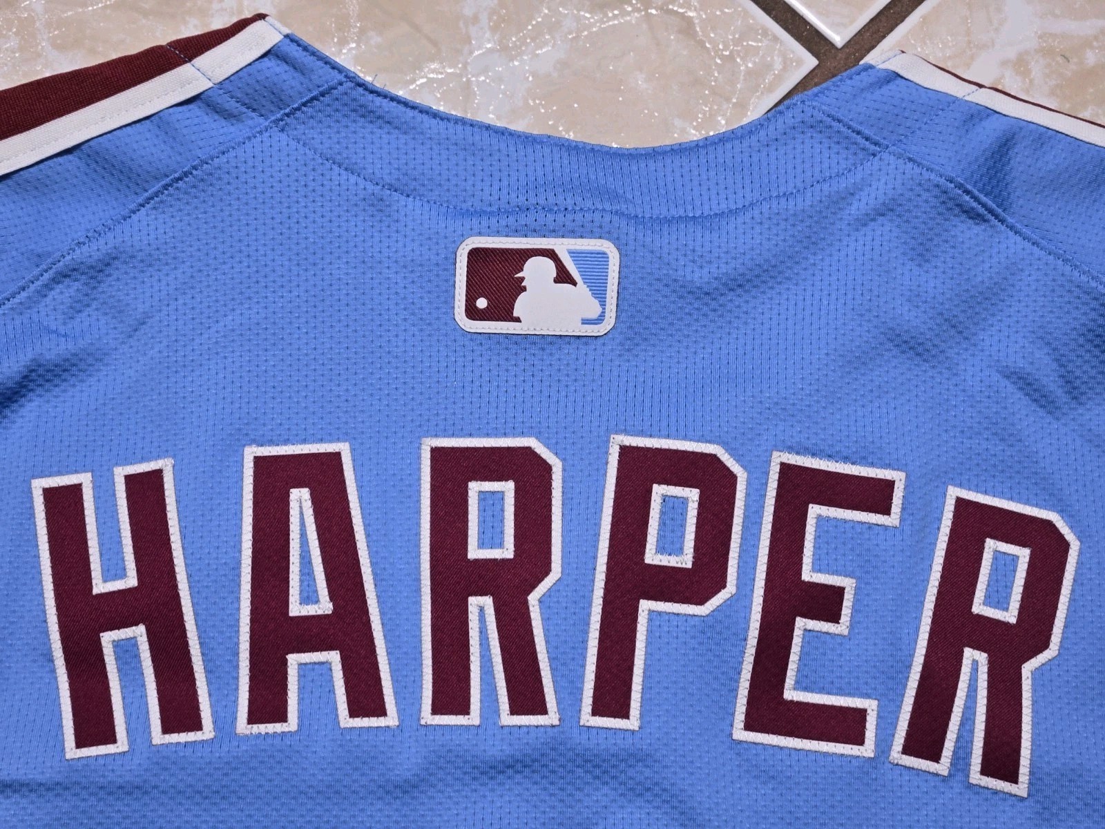 Nike Bryce Harper Philadelphia Phillies Elite Powder Blue MLB Jersey 48 $375