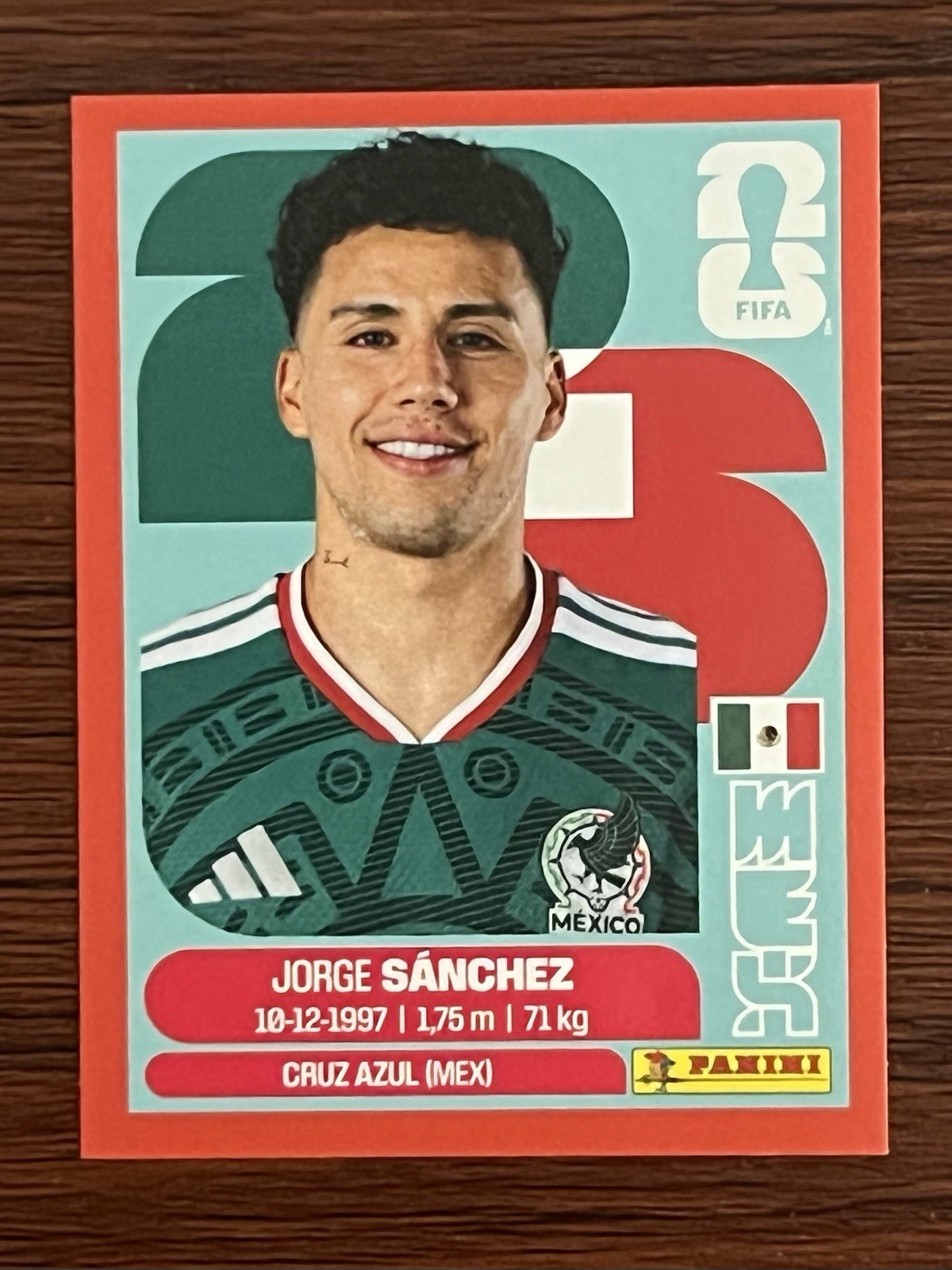 2026 Panini FIFA World Cup Sticker – Jorge Sanchez MEX 4, Red Parallel