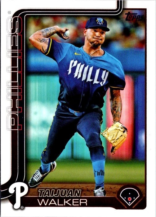 2025 Topps Series 2 Taijuan Walker #351 Topps Foil Pattern Phillies Fanatics