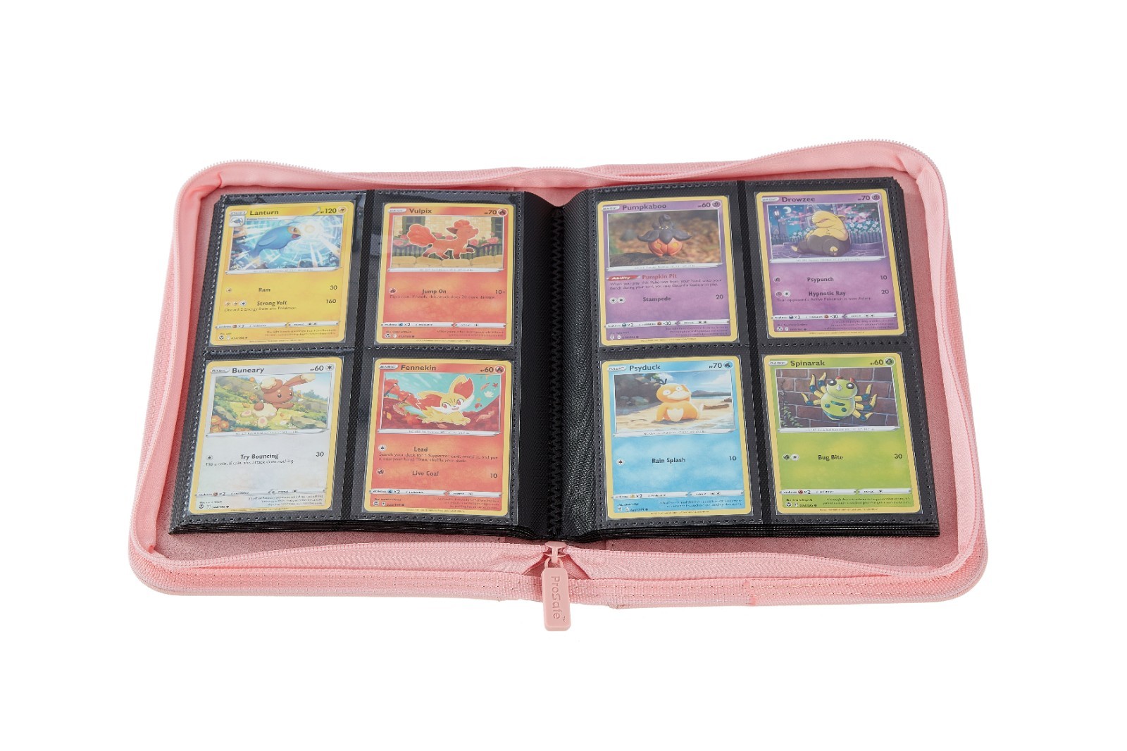 Pro Safe 4-Pocket Zippered PRO-Binder Album pink – Free Ship