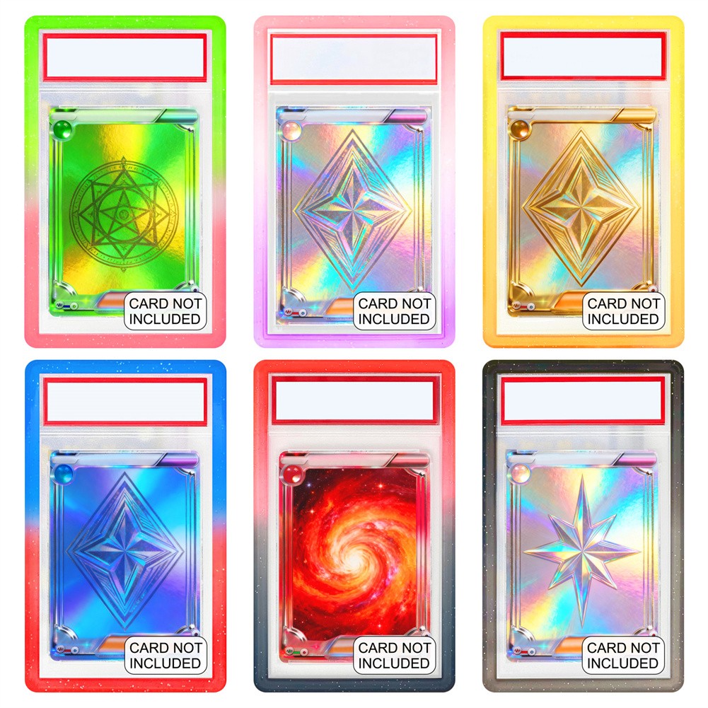 12PACK Gradient Colors For PSA Graded Card Slab TPU Bumper Guard Protector