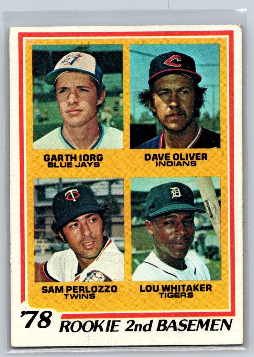 1978 Topps – Rookie 2nd Basemen Lou Whitaker, Garth Iorg, Sam Perlozzo #704 (RC)