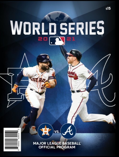 2021 OFFICIAL MLB WORLD SERIES PROGRAM ATLANTA BRAVES HOUSTON ASTROS SHIPS 11/20