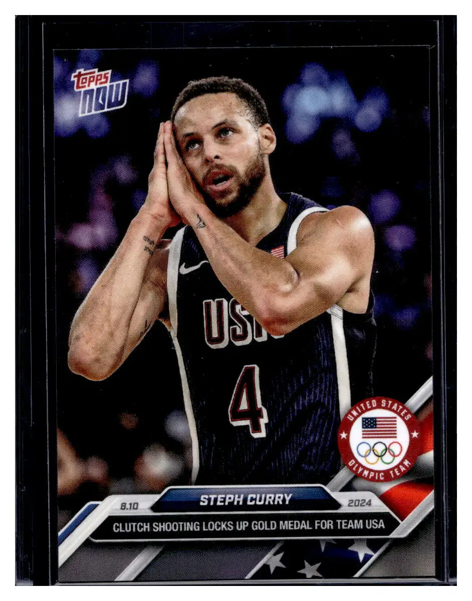 2024 Topps Now Olympics #27 Steph Stephen Curry Night Night Base Card (Qty)