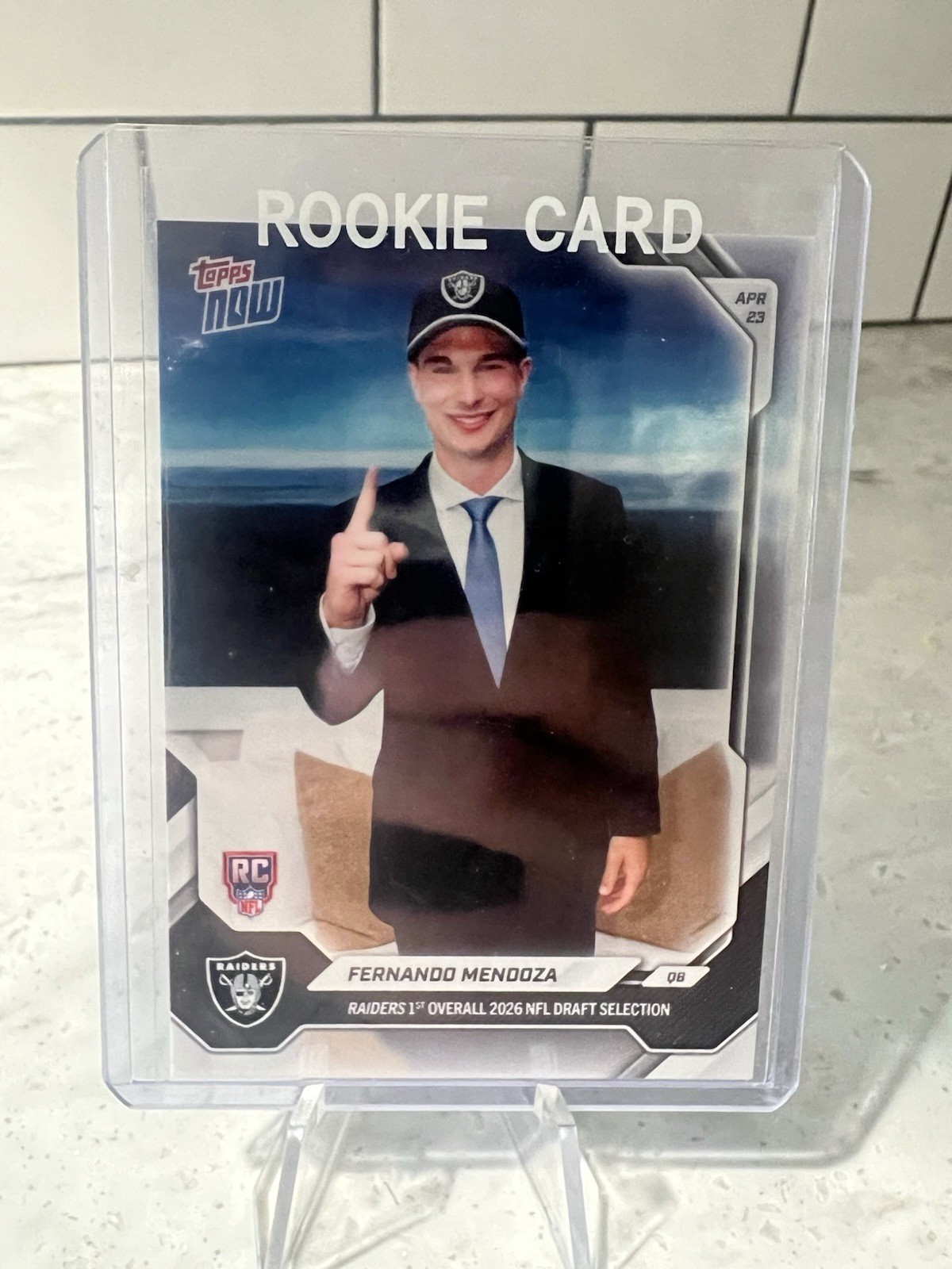 Fernando Mendoza 2026 NFL Topps NOW 1st Overall Card FMEN – PR: 126581