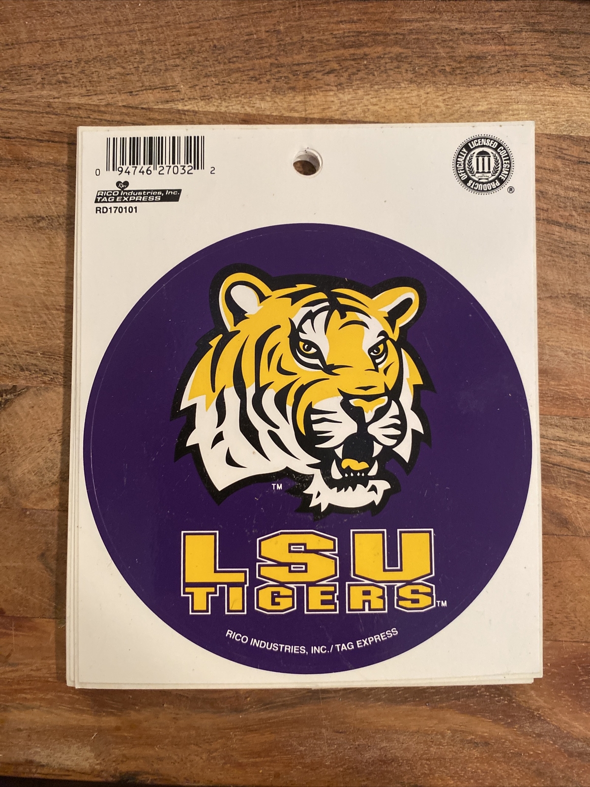 LSU TIGERS DECAL 4.5in STICKER Round OFFICIALLY LICENSED