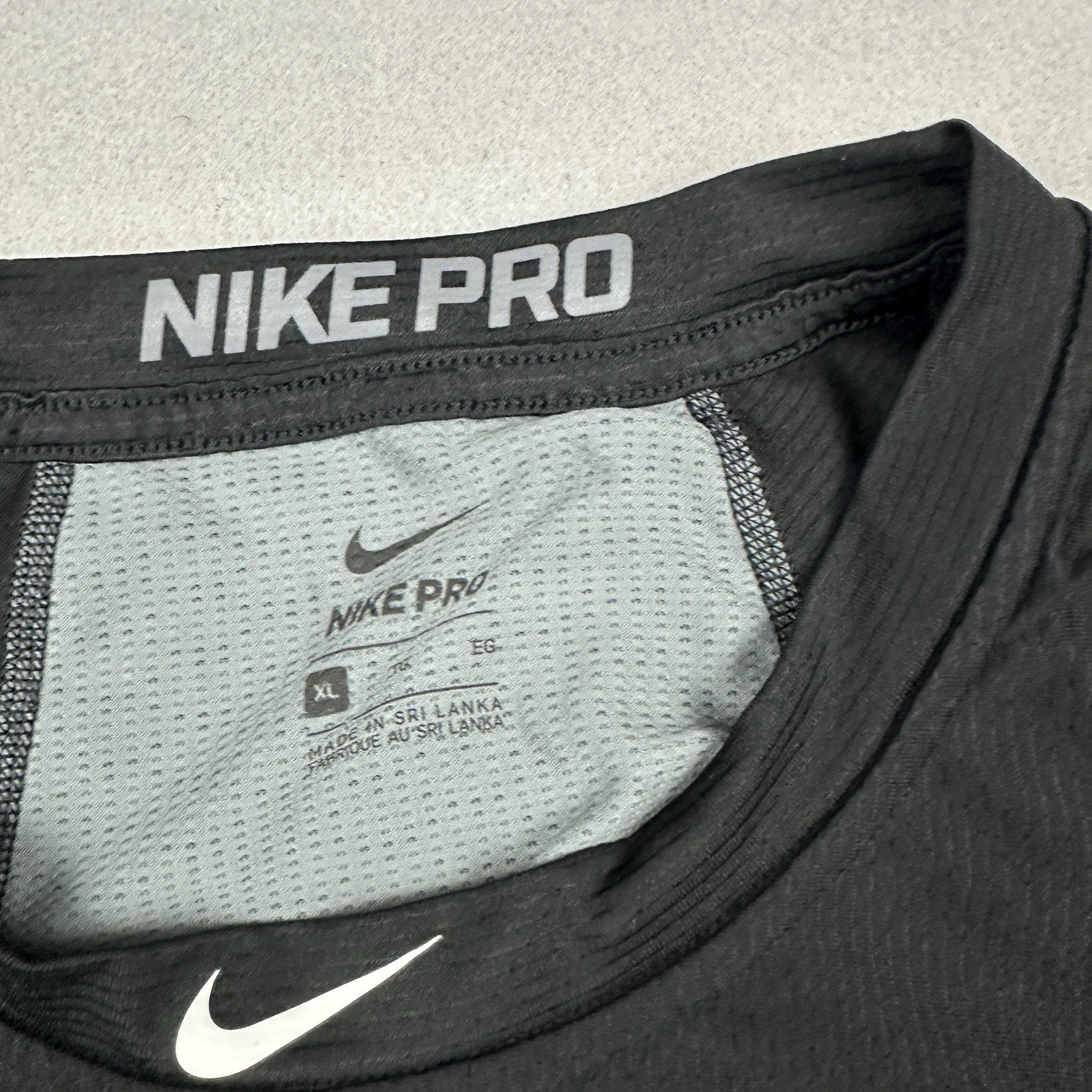 Vanderbilt Shirt Men Extra Large Black Solid Nike Pro Pullover Training NCAA XL
