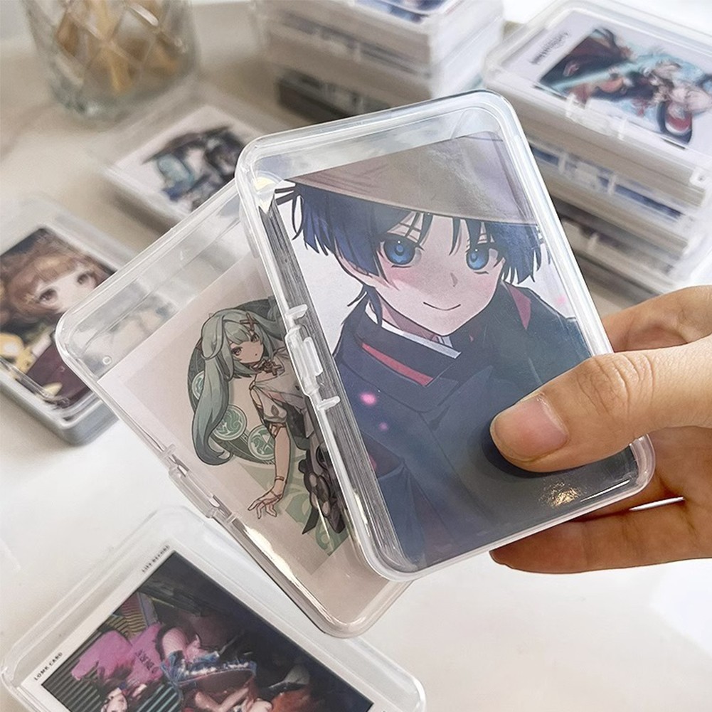 5-50PCS Playing Card Case Trading Card Storage Box Plastic Game Sports Card