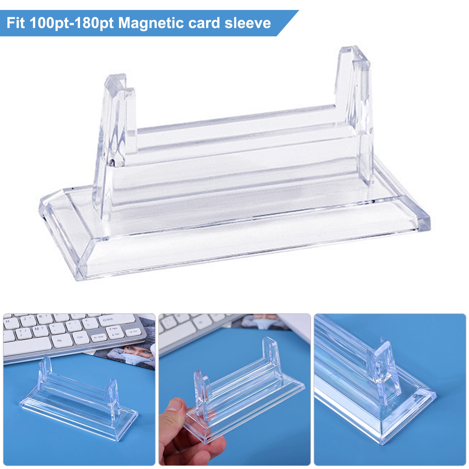 1-50PCS Acrylic Card Stands For 100pt-180pt Magnetic Card Sleeves