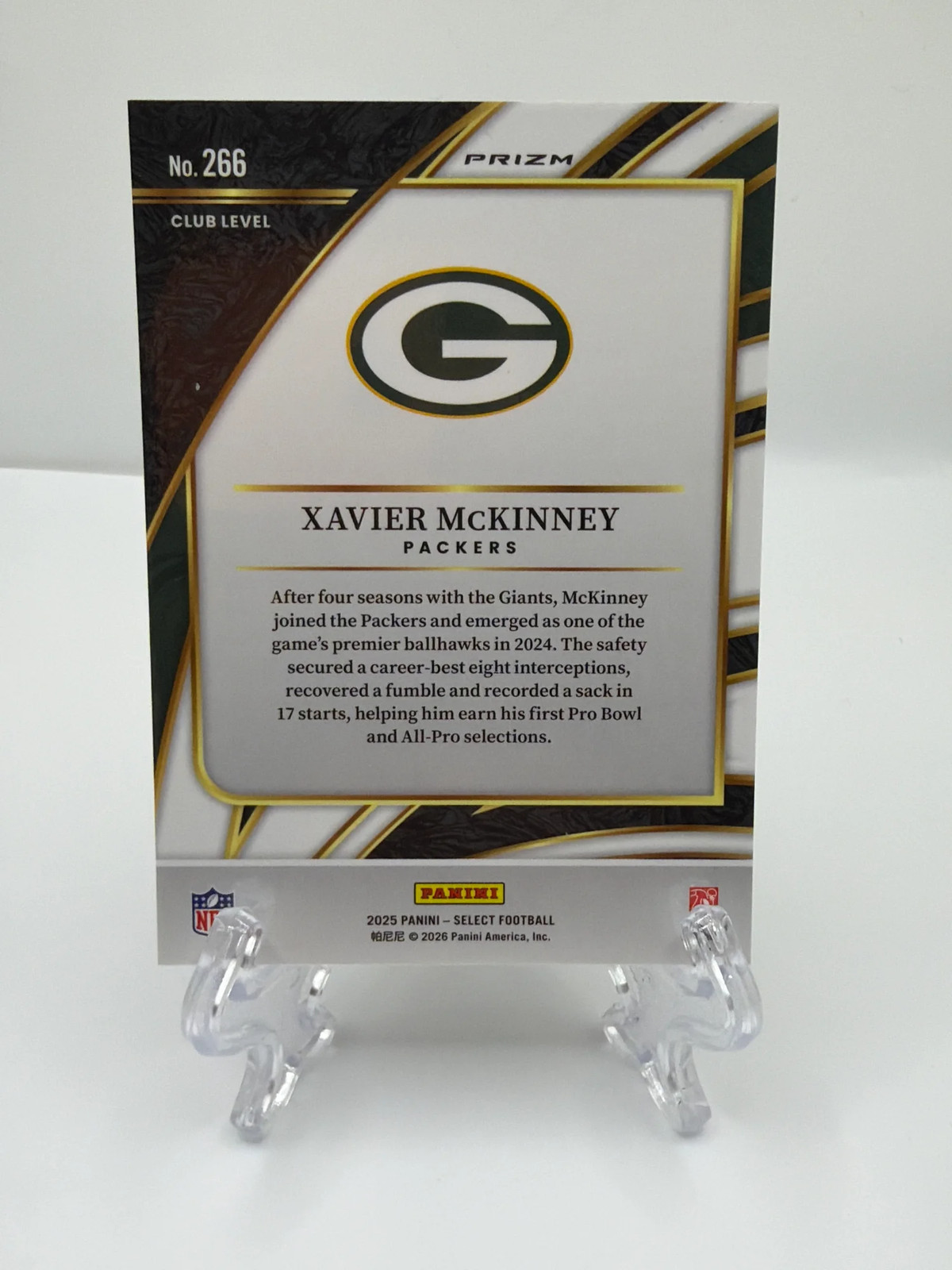 2025 Panini Select Xavier McKinney #266 Silver Club Level
