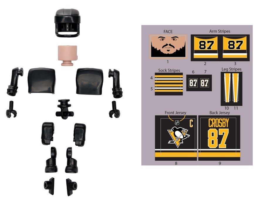Sidney Crosby Pittsburgh Penguins McFarlane NFL Construct-a-Figure