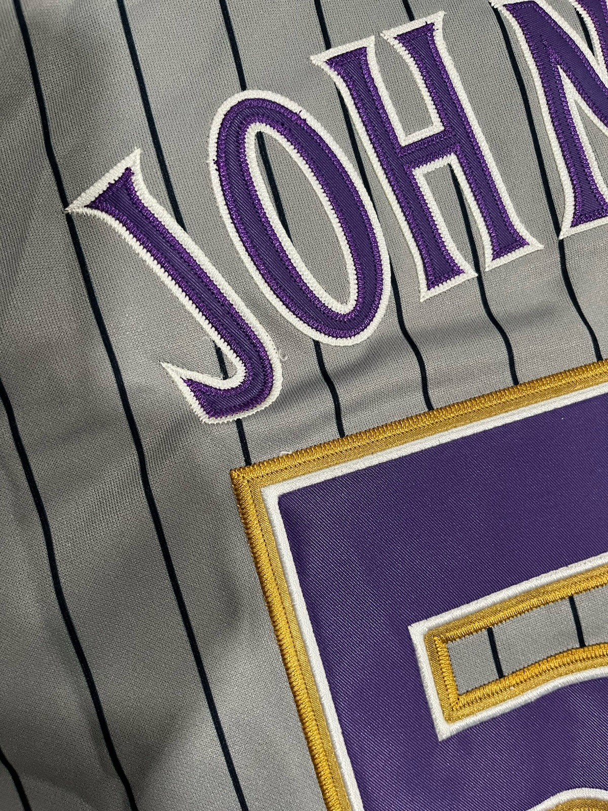 Randy Johnson Arizona Diamondbacks Grey Road World Series Jersey Men’s Large