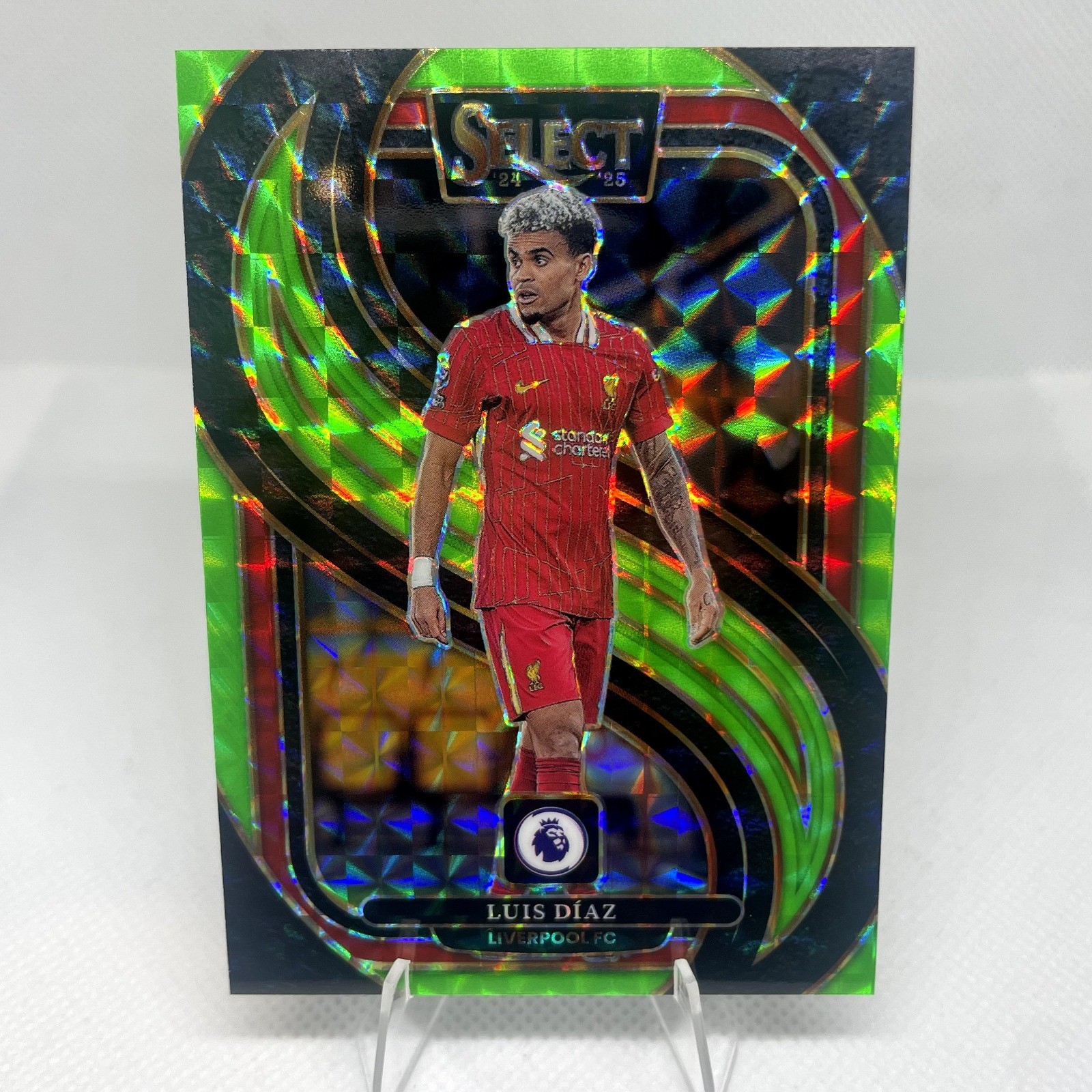 2024-25 Panini Select Premier League Luis Diaz #144 Fluorescent Green Prizm /125