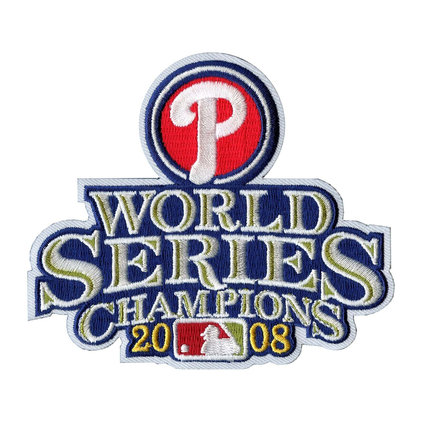 2008 Philadelphia Phillies MLB World Series Champions Circle P Logo Jersey Patch
