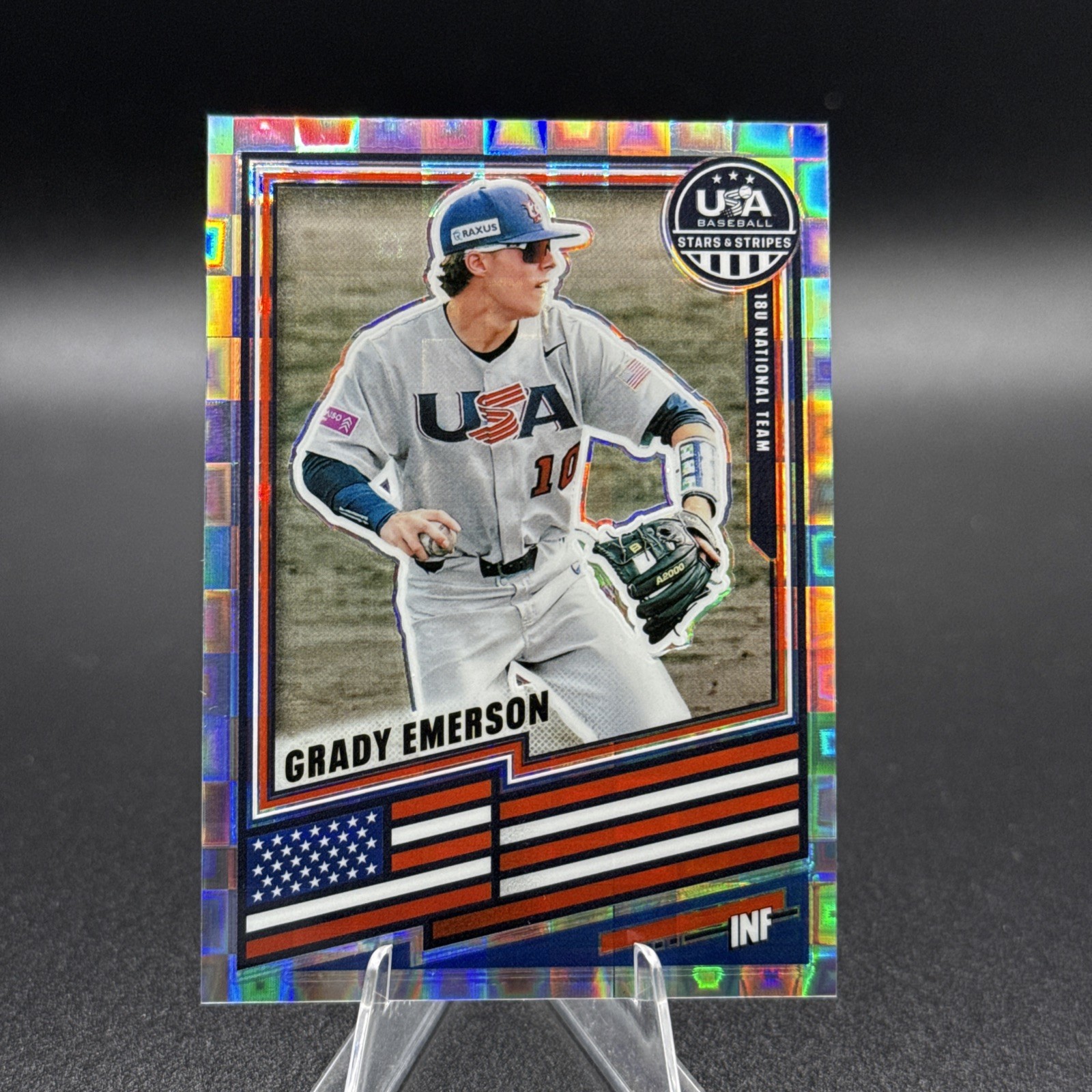 2026 PRIZM STARS AND STRIPES GRADY EMERSON SILVER PANDORA TEAM USA ROOKIE