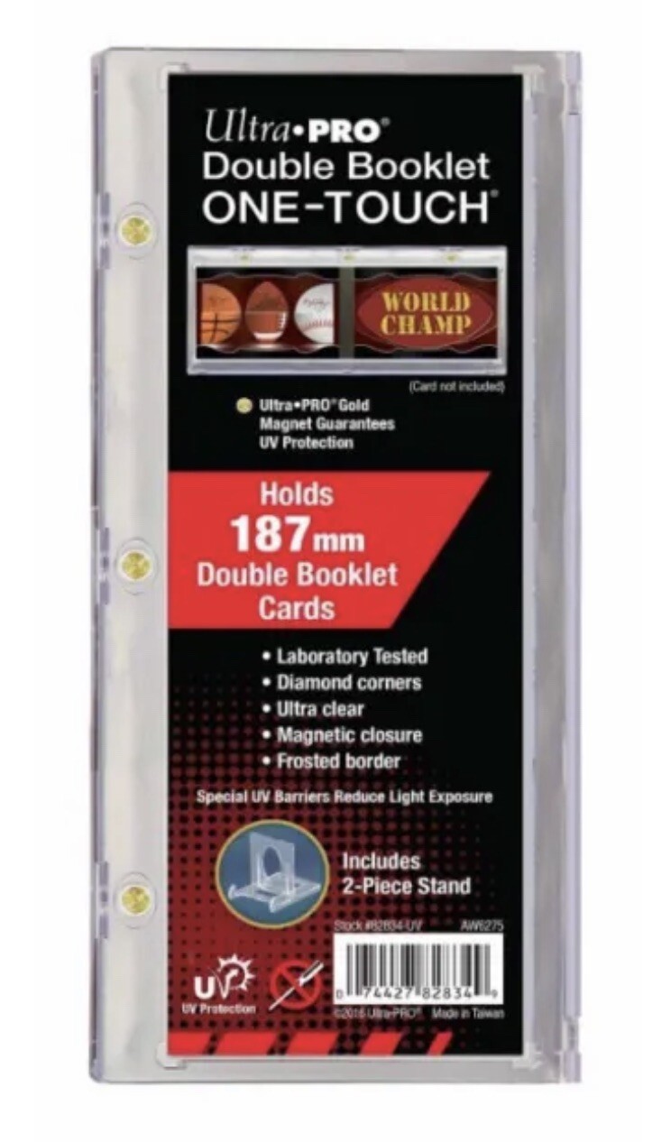 Ultra Pro Horizontal Double Booklet 187mm One Touch Magnetic Case 2 Piece Stand