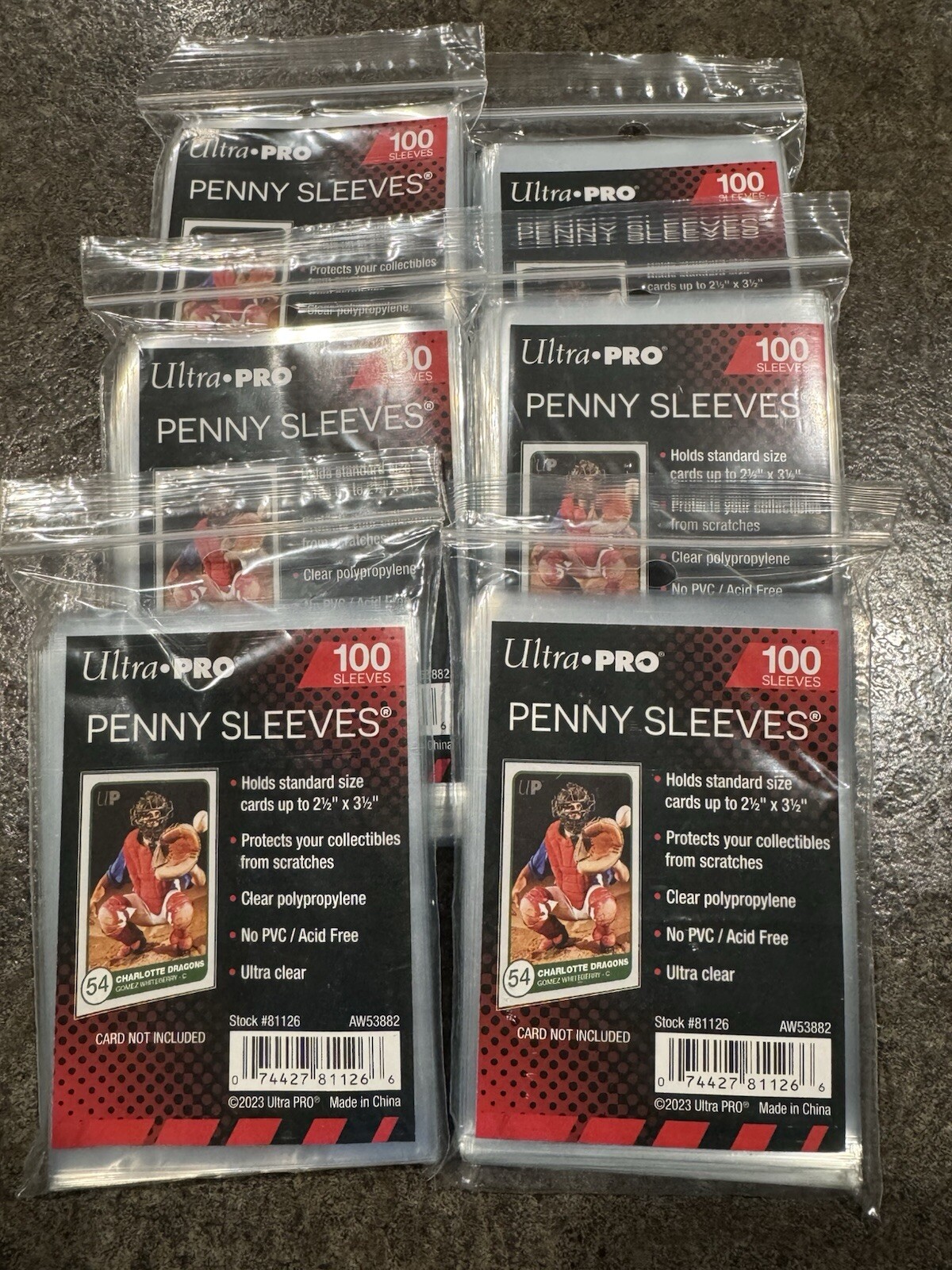 Ultra Pro Soft Penny Sleeves 6x Standard Loose Card Sleeves 2 1/2” x 3 1/2” 100