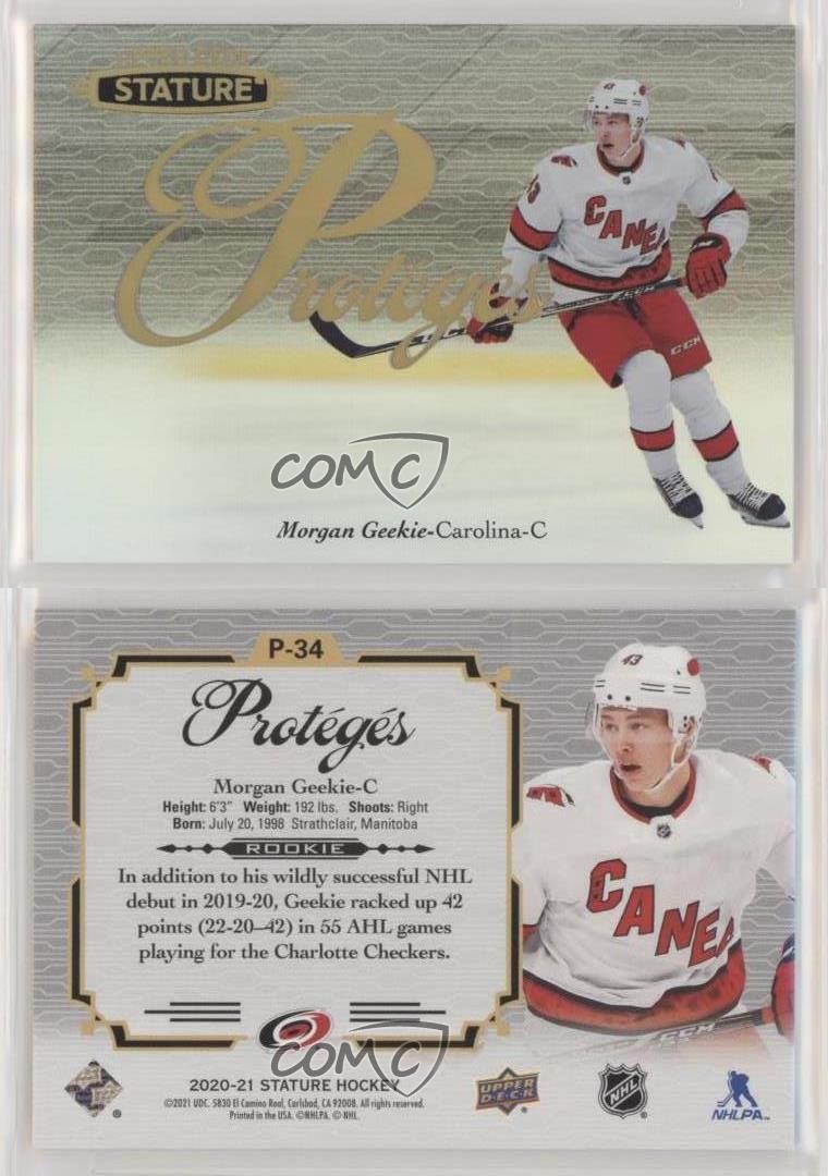 2020-21 Upper Deck Stature Proteges Morgan Geekie #P-34 Rookie RC 14sr