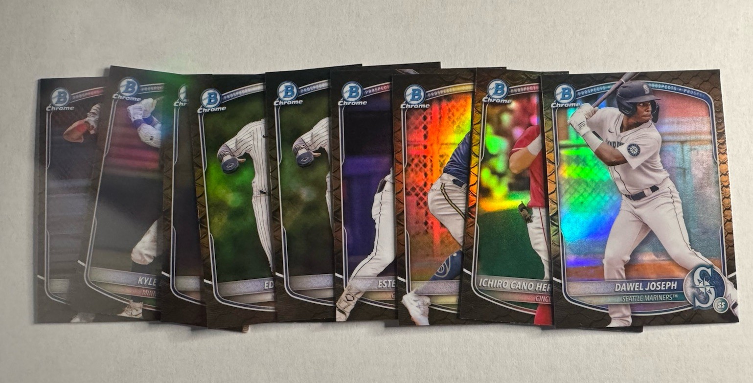 2025 Bowman Chrome Prospects Reptillian BCP1 – BCP150 – You Pick Your Cards