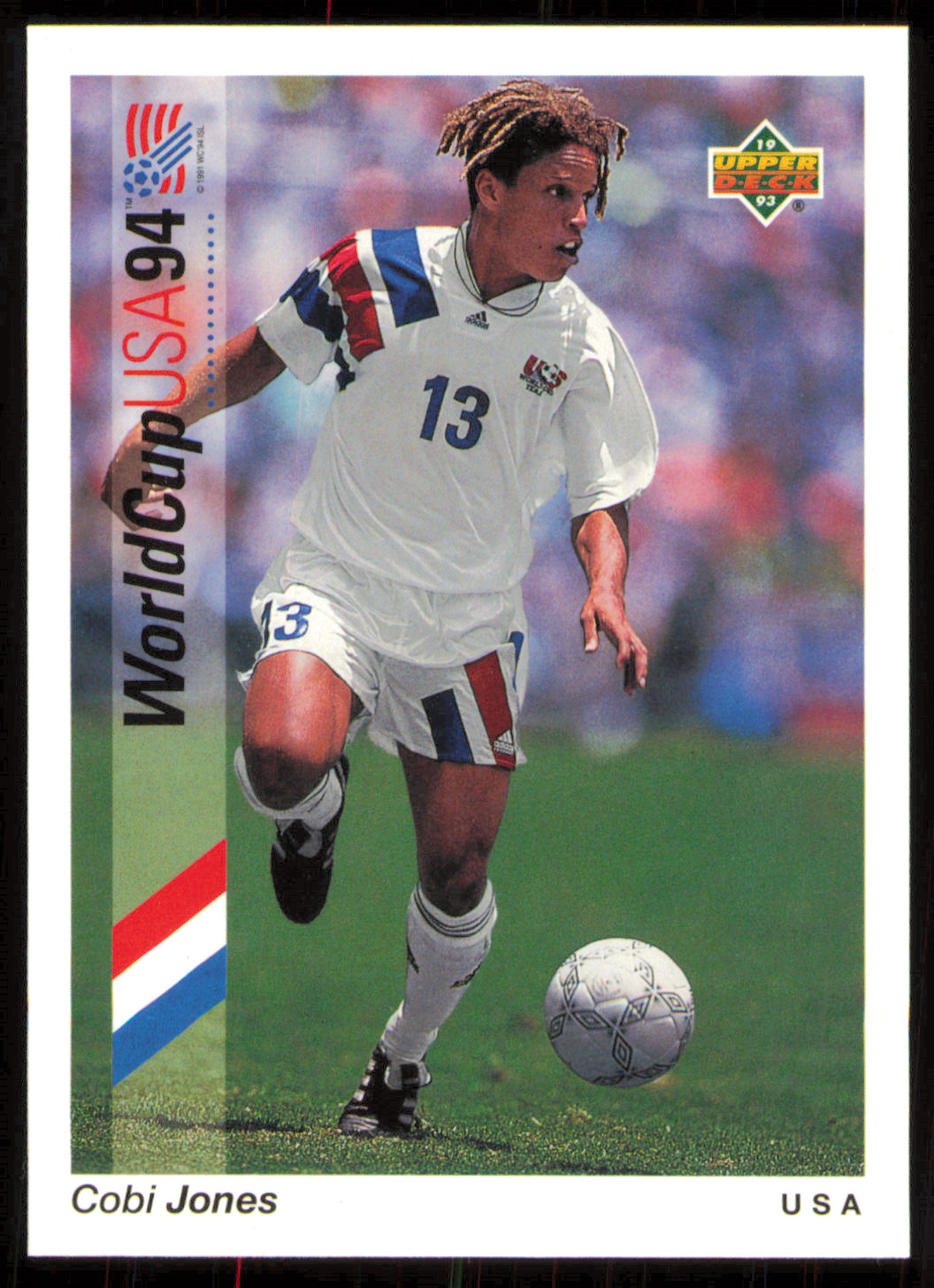 1993 Upper Deck World Cup 94 Preview English/Spanish – Cobi Jones #13 (RC)