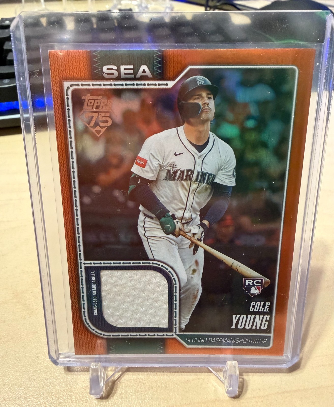2026 Topps Series 1 Baseball Cole Young Relic Orange /25