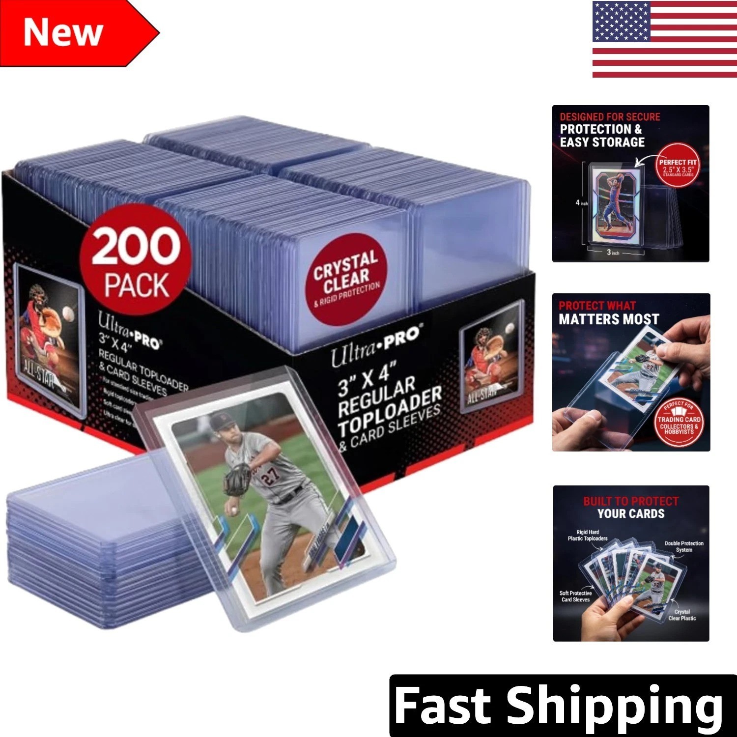 200 Transparent Trading Card Holders – Luxurious Protection for Collectibles