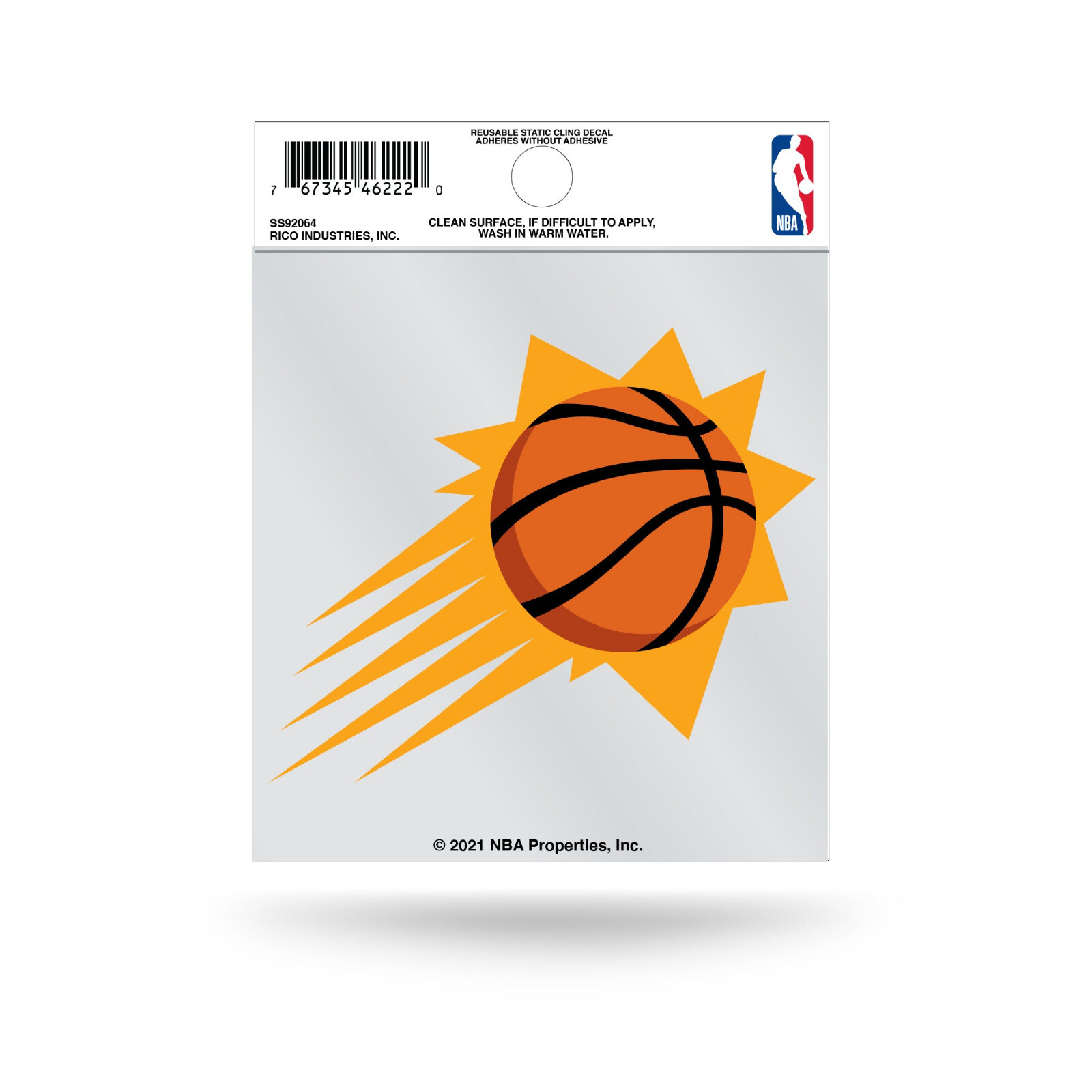 Phoenix Suns Small Window Static Cling Decal NBA Free Shipping! 3×4 Inches
