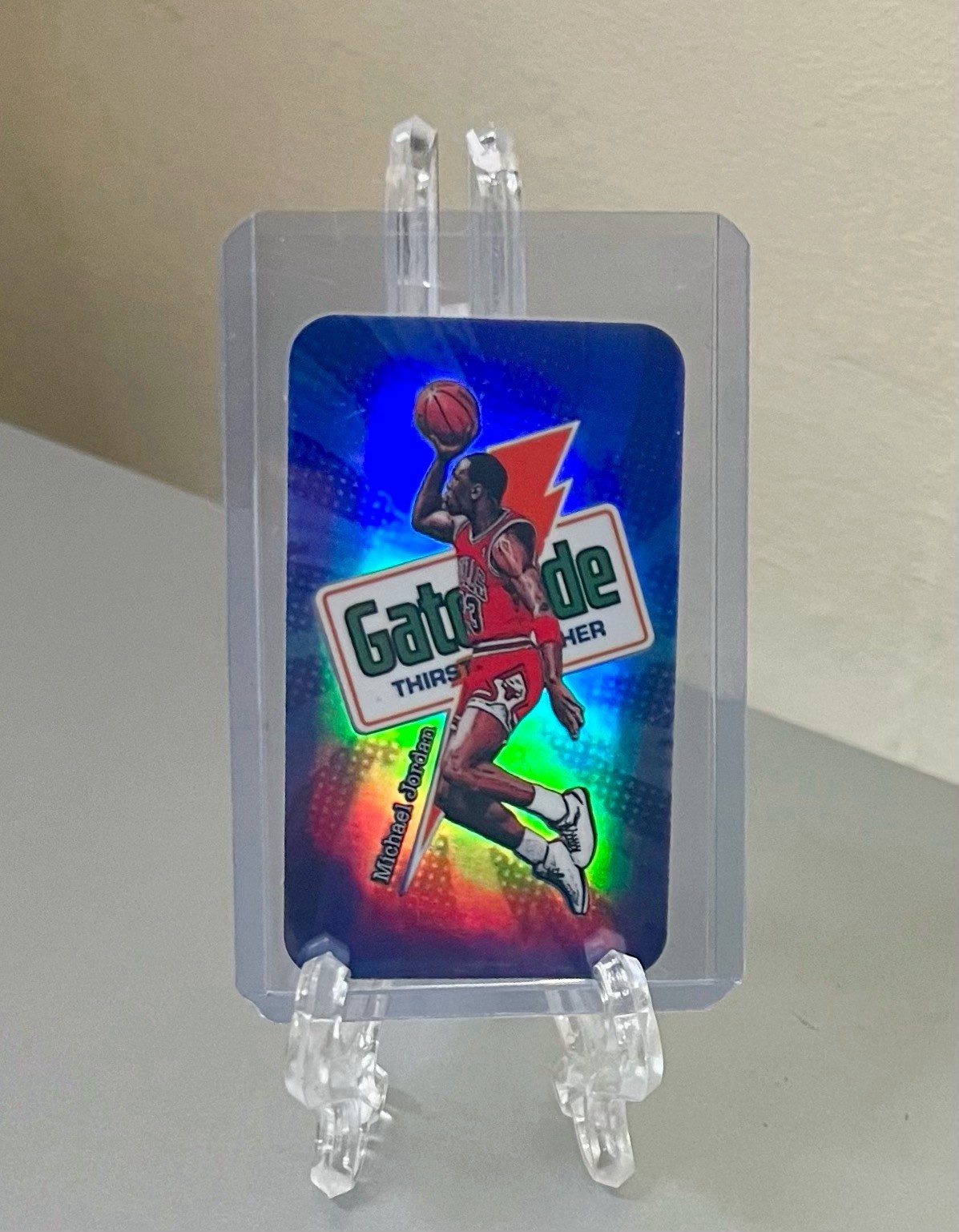 Michael Jordan Gatorade Tropical Fruit Refractor Mini Promo Card Bulls 1991 Mini