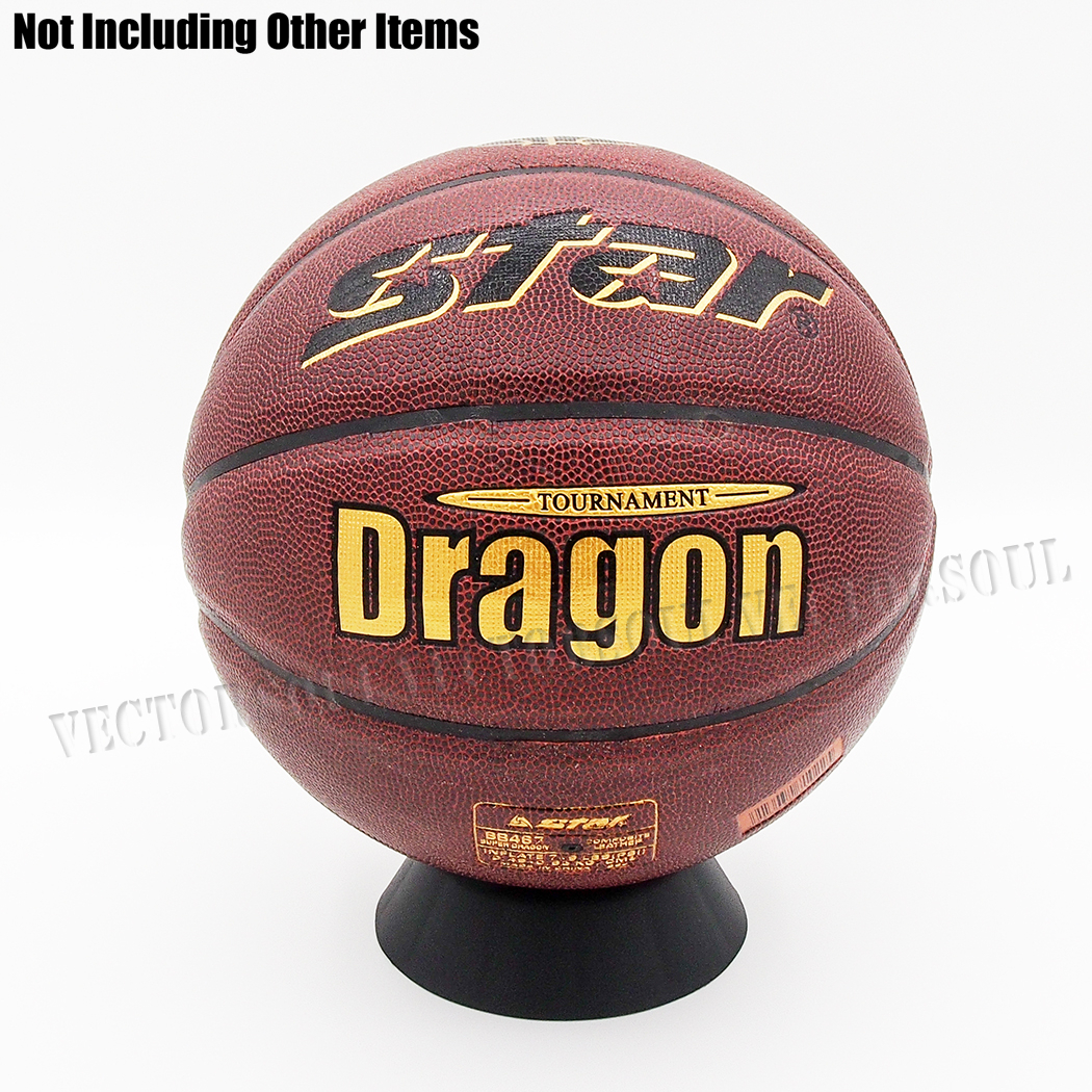 US Black Ball Stand Display Holder Plastic- Basketball Football Soccer Rugby