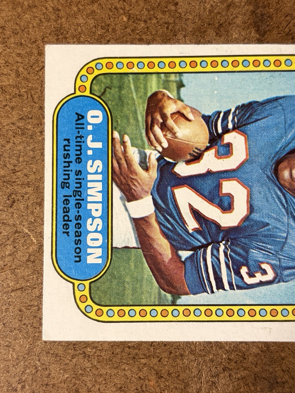 OJ Simpson 1974 Topps Record Breaker Card #1