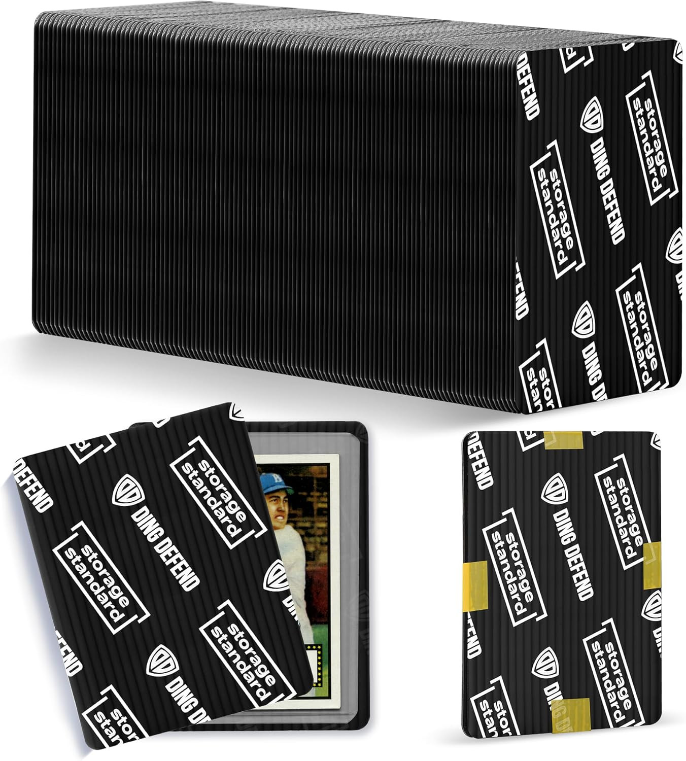Ding Defend 110-Pack Trading Card Protector Shipping – 3.5 X 4.5 Inch Black