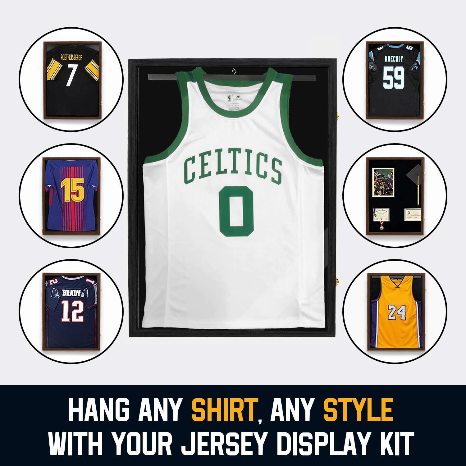 Jersey Frame Display Case ,Jersey Shadow Box with 98% UV Protective Acrylic Door