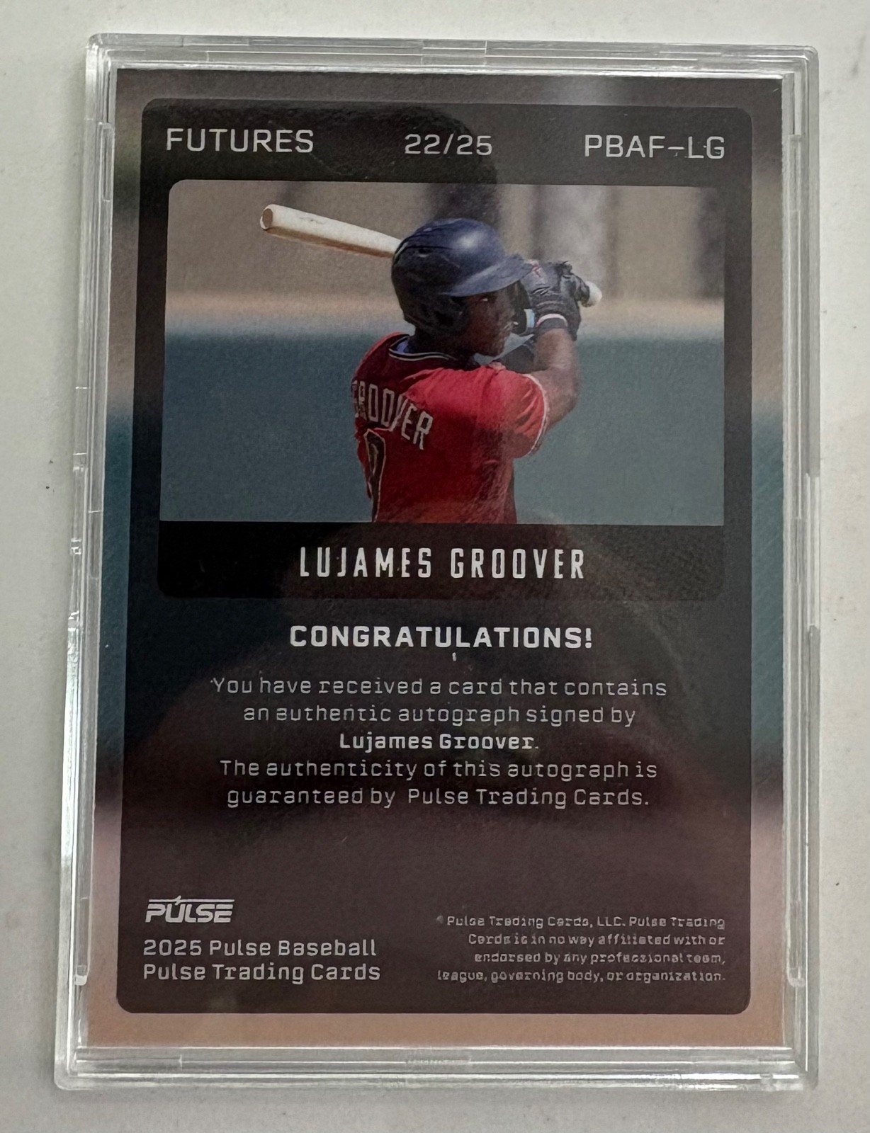 LuJames Groover 2025 Pulse All Star Edition Auto /25 Futures Arizona