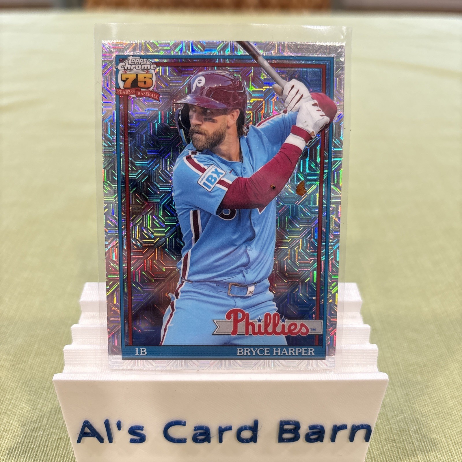 Bryce Harper 1991 Silver Pack Mojo Refractor 2026 Topps #91C-57 MV3 Phillies