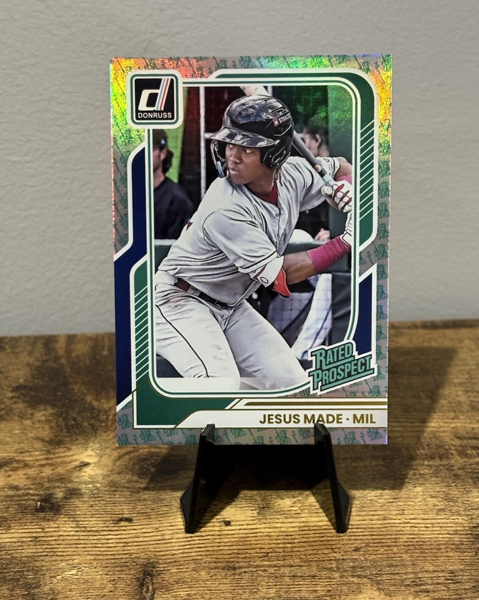 Jesus Made 2026 Donruss Rated Prospect Liberty Foil #107 Brewers