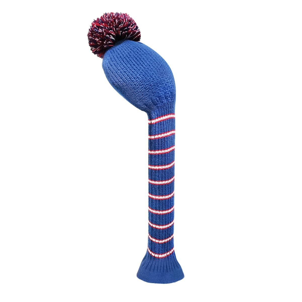 Scott Edward 1PCS Knit Pom Driver, Blue Red White Stripe