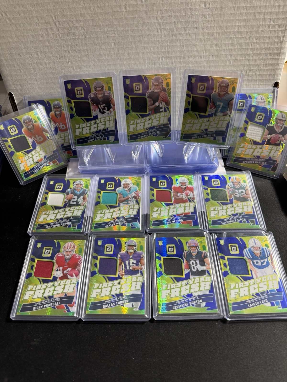 2024 Panini Optic First Year Fresh Patch Lot Of 15 Cards, Penix, Rome, BTJ
