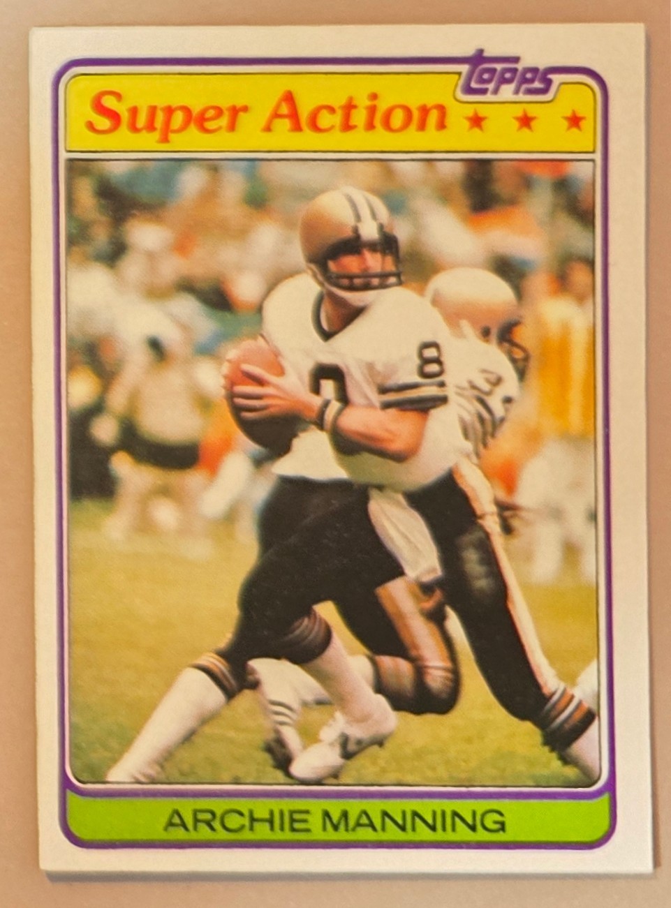 1981 Topps Archie Manning New Orleans Saints Super Action #379
