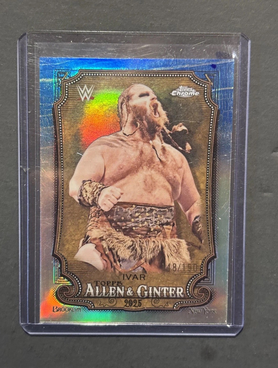 2025 Topps Chrome WWE – Allen & Ginter Ivar #AG-IVR Blue Refractor /150