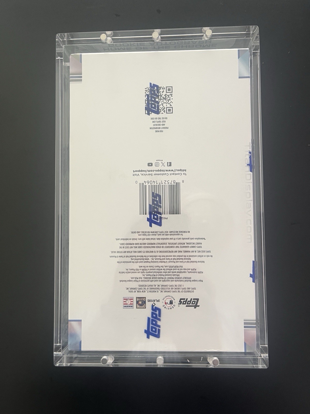 Acrylic Display Case Magnetic Lid FITS 2025 Topps Chrome Baseball Hobby Box