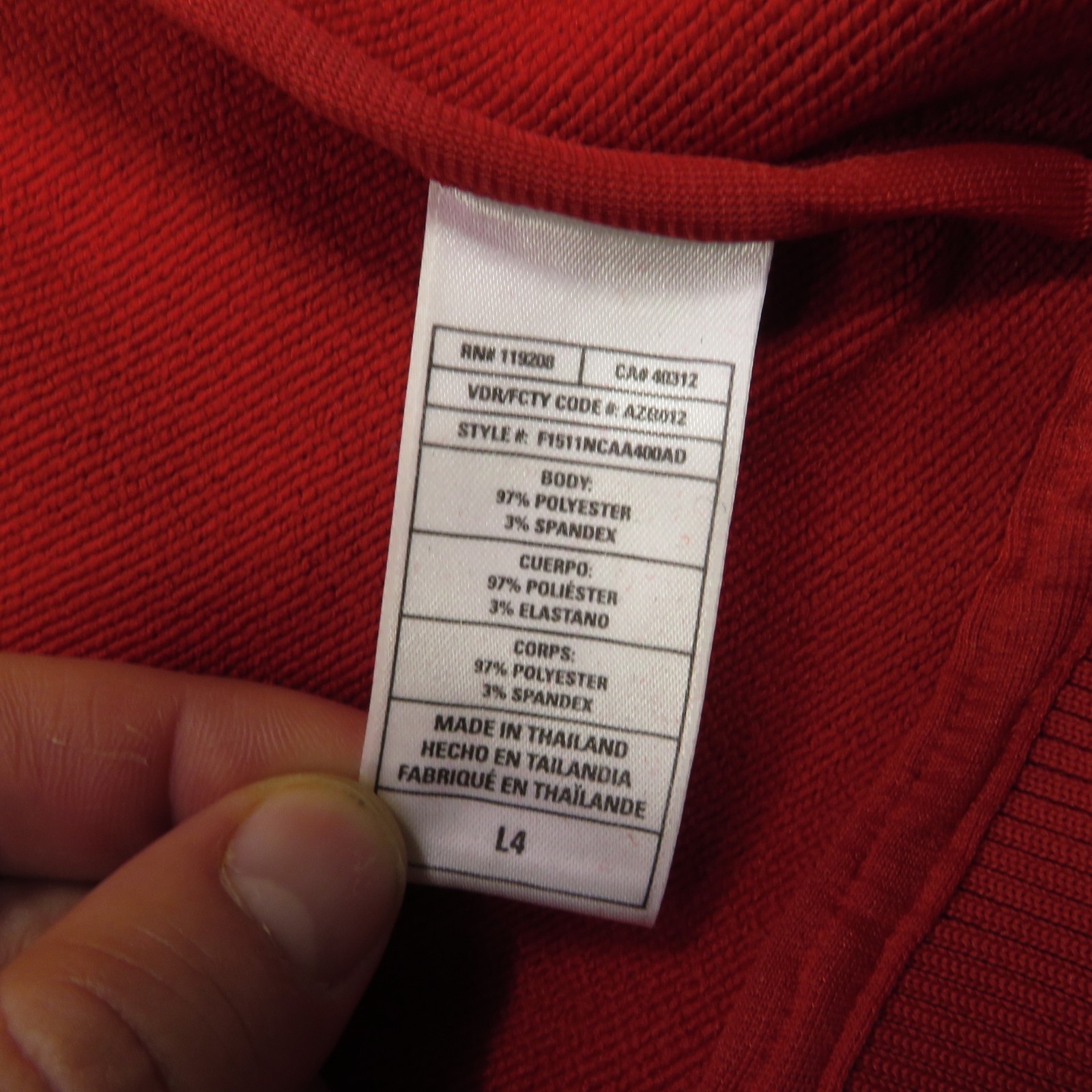 Nebraska Cornhuskers Jacket Mens Large Player Issued Huskers Warmup Shoot Around