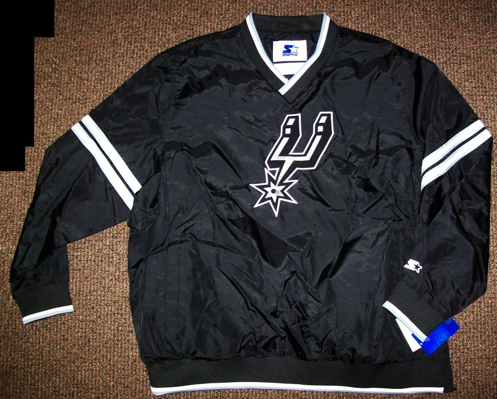 SAN ANTONIO SPURS NBA Starter PULL OVER Sping/Summer BLACK M L XL
