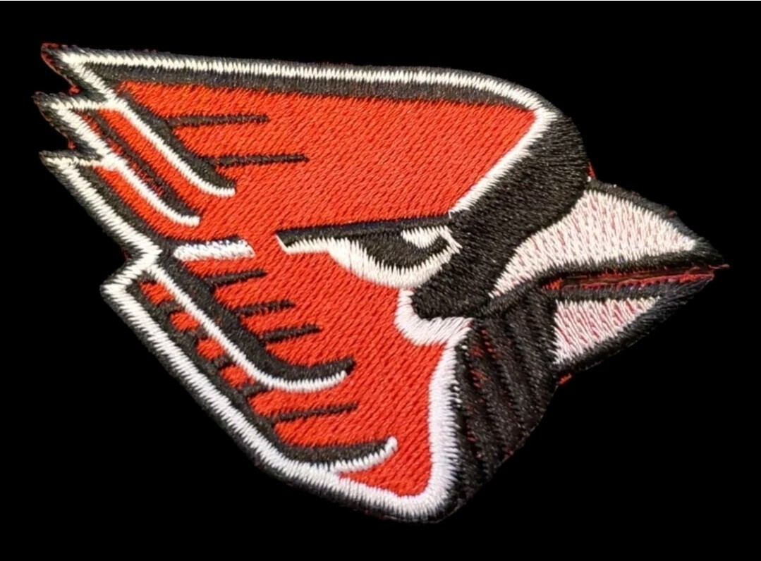 Ball State Cardinals Patch. Embroidered. Iron On Backing 3″x2″