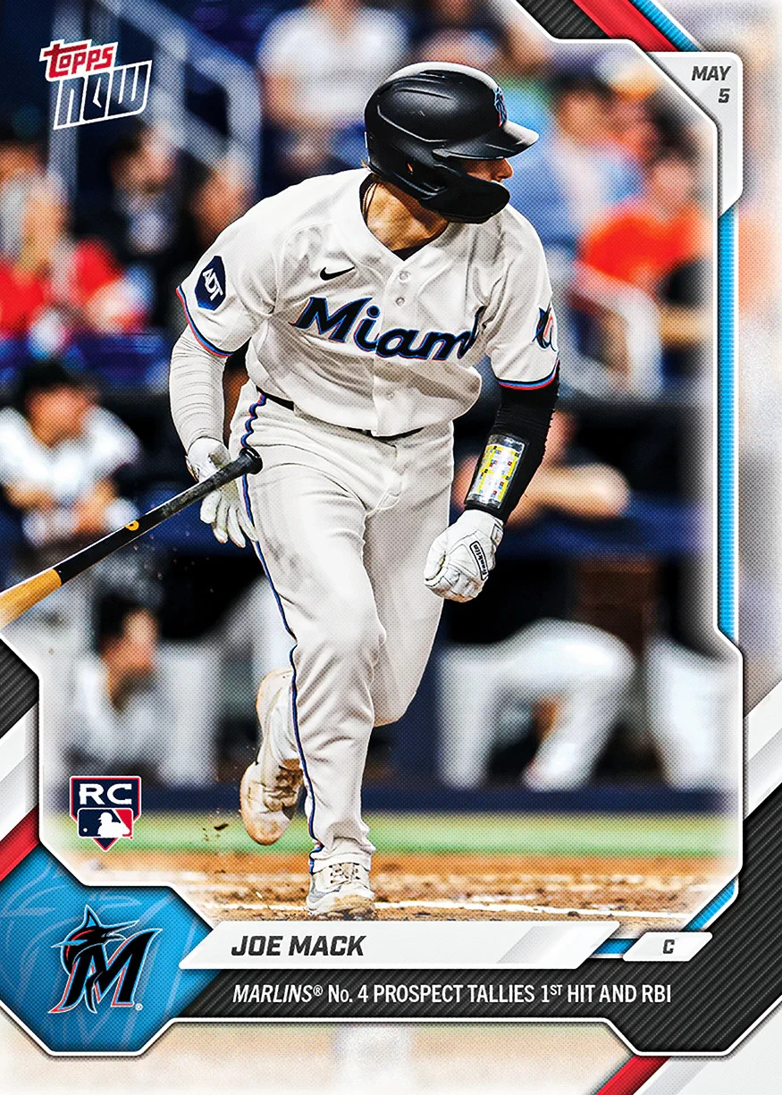 2026 Topps Now Card 162 Joe Mack 1st Career MLB Hit & RBI -25 Cents Shipping!