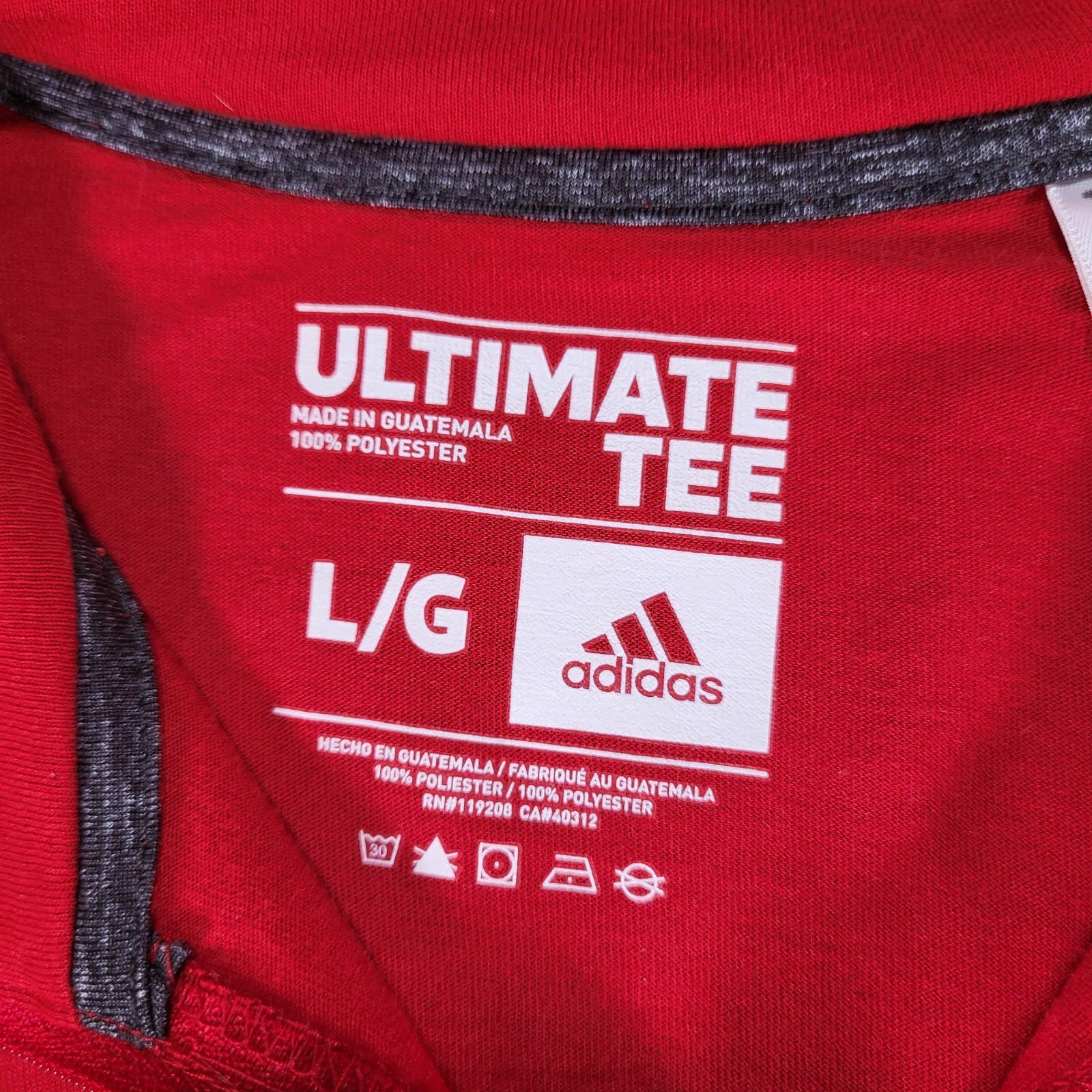 Nebraska Cornhuskers Adidas Ultimate Tee 1/4 Zip Long Sleeve Mens Large Red