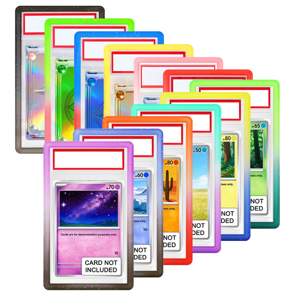 12PACK Gradient Colors For PSA Graded Card Slab TPU Bumper Guard Protector