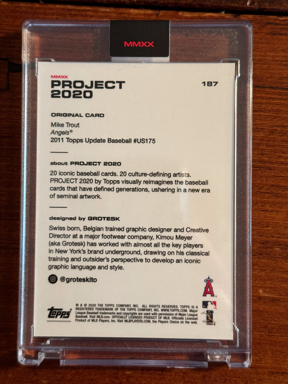Mike Trout 2020 Topps Project 2020 #187 by GROTESK -NICE-FAST SHIPPING