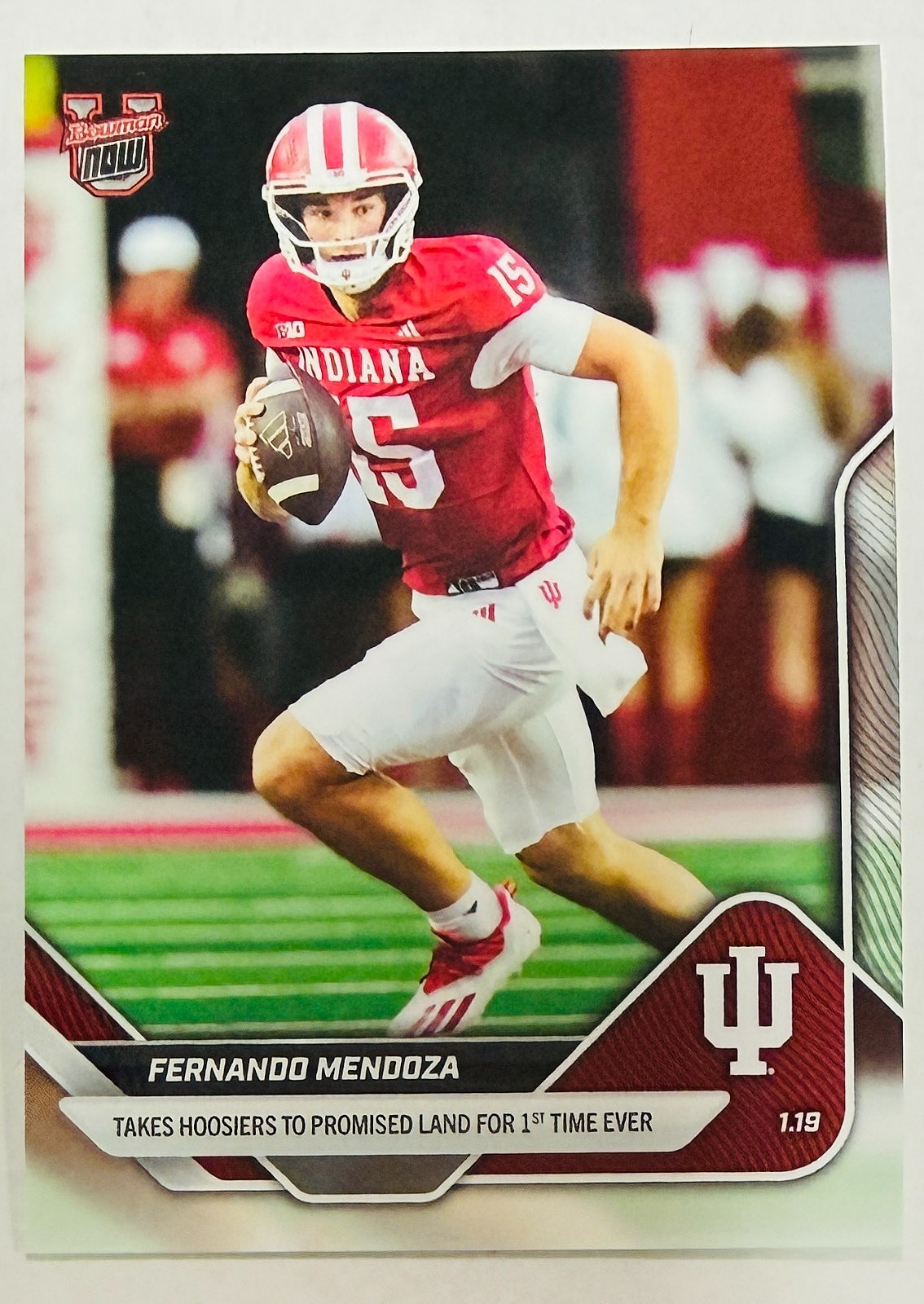 Fernando Mendoza Bowman U NOW #67 Indiana Hoosiers National Champions Promised