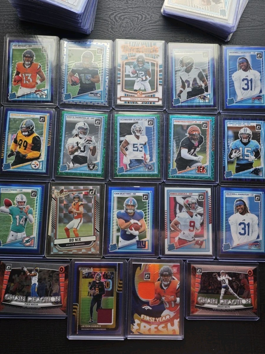 Massive Panini Football 65+ Rookie Lot – Patches, Inserts, Glitter, Bomb Squad