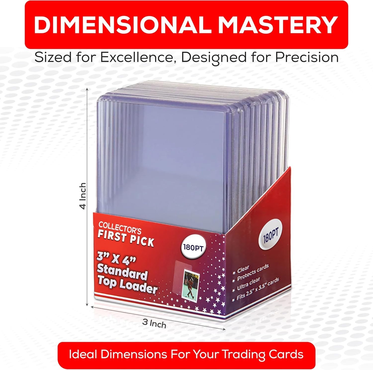 180PT 10 Piece Per Pack Top Loaders for Cards – Thick Top Loaders for Cards …